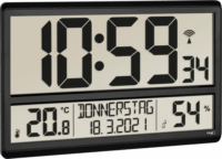 TFA 60.4520.01 Rádióvezérelt óra - Fekete