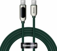 Baseus CATSK-C06 USB-C apa - USBC Kábel apa 3.0 Adat és töltő kábel - Zöld (2m)