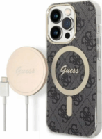 Guess 4G Print Apple iPhone 14 Pro Max MagSafe Tok - Fekete/Mintás