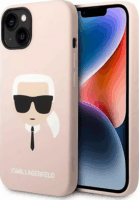 Karl Lagerfeld Head Liquid Apple iPhone 14 Plus Szilikon Tok - Rózsaszín