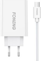 Foneng EU43 USB-A Hálózati töltő + Micro USB Kábel - Fehér (10.5W)