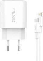 Foneng EU40 USB-C Hálózati töltő + Lightning Kábel - Fehér (25W)