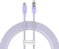 Baseus Explorer Series USB-C apa - Lightning apa 2.0 Adat és töltőkábel - Lila (2m)