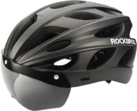 Rockbros TT-16 Kerékpáros sisak védőszemüveggel - Fekete (58-65cm)