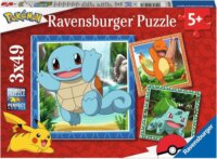 Ravensburger Pokémon karakterek - 3x49 darabos puzzle