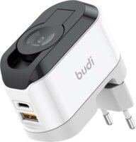 Budi 330WE USB-A / USB-C / Wireless Hálózati töltő - Fehér (20W)