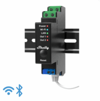 Shelly Pro 2PM Okosrelé fogyasztásmérővel - Wifi+Ethernet (16 A)