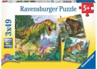Ravensburger Állatok a dínók korából 3 az 1-ben puzzle