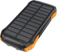 Choetech B659 Solar Powerbank 10000mAh (2.1A / 5V) - Fekete/narancssárga