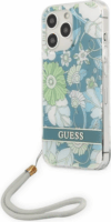 Guess Flower Cord Apple iPhone 13 Pro Tok - Zöld/Mintás