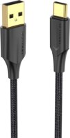 Vention CTFBF USB-A 2.0 apa - USB-C apa Adat és töltő kábel - Fekete (1m)