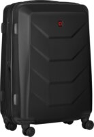 Wenger Prymo Medium Keményfedeles négykerekű bőrönd - Fekete