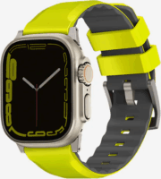 Uniq Linus Airosoft Apple Watch S4/S5/S6/S7/S8/S9/SE/Ultra Szilikon Szíj 42/44/45/49mm - Lime Zöld