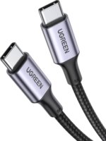 Ugreen US316 USB-C apa - USB-C apa 2.0 Adat és töltőkábel - Fekete (1m)