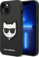 Karl Lagerfeld Choupette Head Apple iPhone 14 Plus Szilikon Tok - Fekete/Mintás
