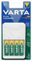 Varta Plug 4x AA/AAA NiMH Akkumulátor töltő + 4db elem (4x AA - 2100mAh)