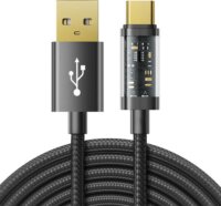 Joyroom S-UC027A12 USB-A apa - USB Type-C apa Adat és töltő kábel - Fehér (1.2m)