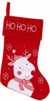 Rénszarvas mintás karácsonyi zokni dekoráció