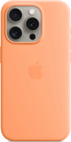 Apple iPhone 15 Pro MagSafe Gyári Szilikon Tok - Narancssörbet