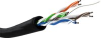 Goobay U/UTP CAT5e Kültéri installációs kábel 100m - Fekete