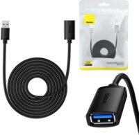 Baseus AirJoy Series USB-A apa - USB-A anya 3.0 Hosszabbító kábel - Fekete (5m)