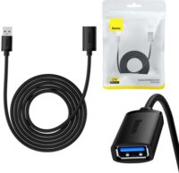 Baseus AirJoy Series USB-A apa - USB-A anya 3.0 Hosszabbító kábel - Fekete (3m)