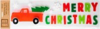 Merry Christmas feliratos autós karácsonyi ablak dekoráció