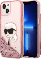 Karl Lagerfeld Glitter Karl Head Apple iPhone 14 Tok - Rózsaszín