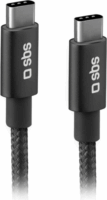 SBS TECABLETCC20BK USB-C apa - USB-C apa 2.0 Adat és töltőkábel - Fekete (1.5m)