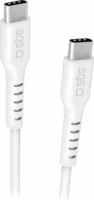 SBS TECABLETCC2MW USB-C apa - USB-C apa 2.0 Adat és töltőkábel - Fehér (2m)