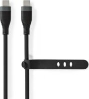 Nedis CCGB60820BK15 USB Type-C apa - USB Type-C apa Adat és töltő kábel - Fekete (1,5m)