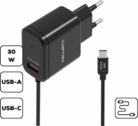 Cellect HS-H47-30W USB-A Hálózati töltő + USB-C kábel - Fekete (30W)