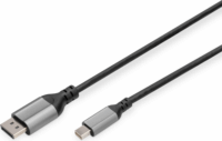Digitus DB-340106 DisplayPort apa - Mini DisplayPort apa Kábel 2m - Szürke