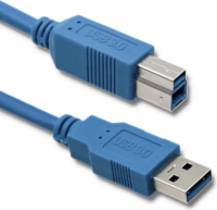 Qoltec 52308 USB Type-A apa - USB Type-B apa 3.0 Nyomtatókábel - Kék (1m)