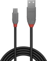 Lindy 36731 Anthra Line USB-A apa - Micro-USB apa 2.0 Adatkábel - Fekete (0,5m)