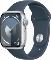 Apple Watch Series 9 GPS (41mm) Okosóra - Ezüst Aluminium tok Viharkék Sportszíjjal M/L