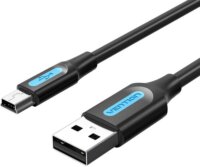 Vention COMBD USB-A apa - USB Mini-B apa 2.0 Adat és töltő kábel - Fekete/Kék (0.5m)