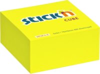 Stick'N 76x76mm öntapadó jegyzettömb - Neon sárga (400 lap / tömb)