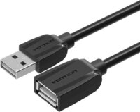 Vention VAS-A44-B500 USB Type-A apa - USB Type-A anya 2.0 Hosszabító kábel - Fekete (5m)