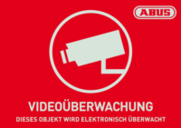 Abus AU1421 Biztonsági kamera Videó megfigyelő figyelmeztető matrica