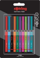 Rotring Liner Tűfilc készlet - Vegyes színek (10 db / csomag)