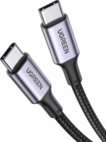 Ugreen US316 USB-C apa - USB-C apa 3.0 Adat és töltő kábel - Fekete (3m)