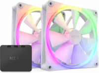 NZXT F140 RGB 140mm PWM Rendszerhűtő - Fehér (2db/csomag)