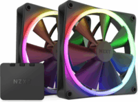 NZXT F140 RGB 140mm PWM Rendszerhűtő - Fekete (2db/csomag)