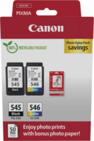 Canon PG-545 + CL-546 Photo Value Pack Eredeti Tintapatron Fekete + Tri-color + Fotópapír