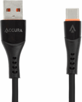 Accura ACC2284 USB-A apa - USB-C apa 2.0 Adat és töltőkábel - Fekete (1m)