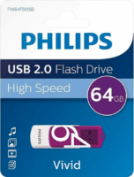 Philips Vivid Edition USB-A 2.0 64GB Pendrive - Lila