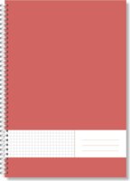 Pátria Design 70 lapos A4 kockás spirálfüzet - Piros