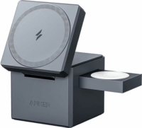 Anker Cube MagSafe 3in1 Vezeték nélküli töltő - Szürke (15W)
