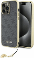 Guess Charm Collection iPhone 15 Pro Max Hátlapvédő Tok - Szürke